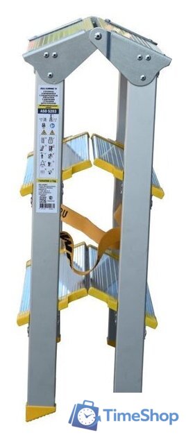 Лестница-стремянка Алюмет ASD 5203 (2х3 ступеней) - Изображение №4 — Интернет-магазин Time-Shop