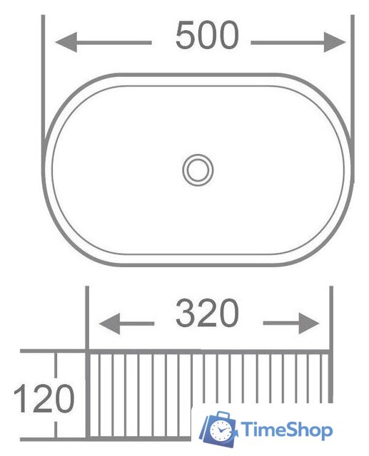 Умывальник Roxen Royal Oval M 570170-M - Изображение №7 — Интернет-магазин Time-Shop