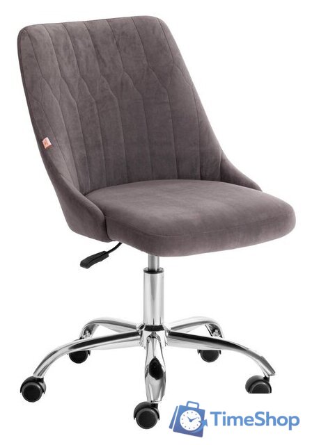Офисное кресло TetChair Swan (флок, серый) - Изображение №1 — Интернет-магазин Time-Shop
