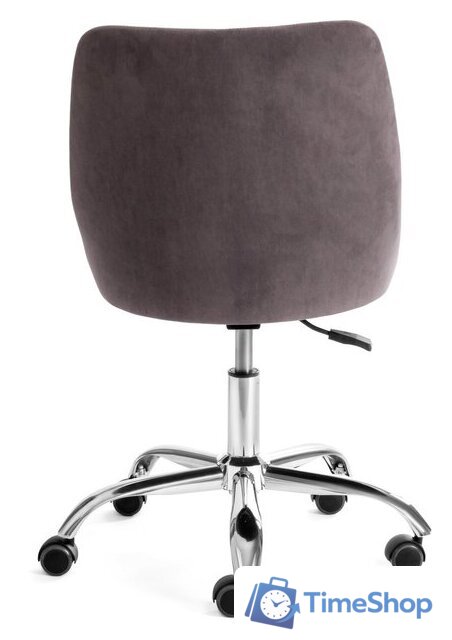 Офисное кресло TetChair Swan (флок, серый) - Изображение №4 — Интернет-магазин Time-Shop