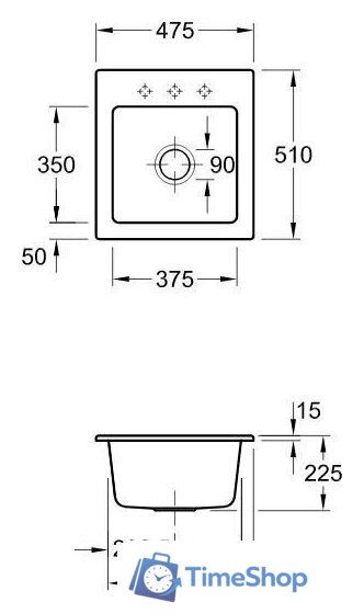 Кухонная мойка Villeroy & Boch Subway 45 XS 678101J0 - Изображение №2 — Интернет-магазин Time-Shop