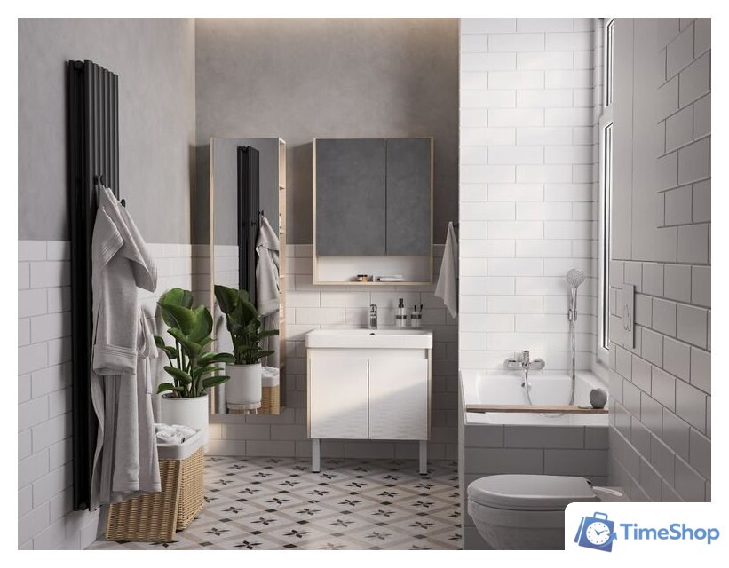  Акватон Тумба с умывальником Сканди Doors 70 1A2789K0SDB20 (белый/дуб верона) - Изображение №7 — Интернет-магазин Time-Shop