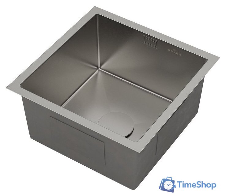 Кухонная мойка Roxen Uno 560210-44 (440*440) сатин под столешницу (с ролл-матом и дозатором) - Изображение №5 — Интернет-магазин Time-Shop
