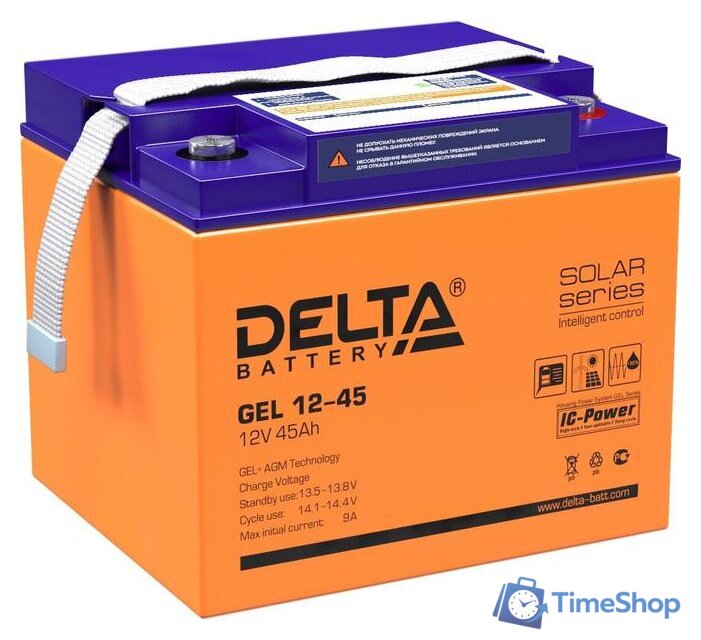 Аккумулятор для ИБП Delta GEL 12-45 (12В/45 А·ч) - Изображение №1 — Интернет-магазин Time-Shop