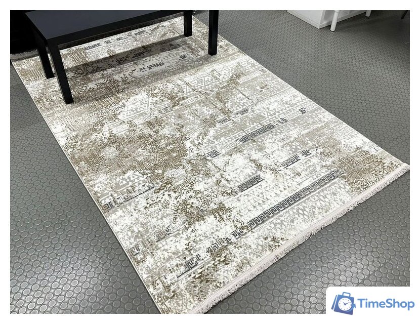 Ковер для жилой комнаты Radjab Carpet Валенсия Прямоугольник 10529RK 1.2x1.8 (cream/vizon) - Изображение №3 — Интернет-магазин Time-Shop