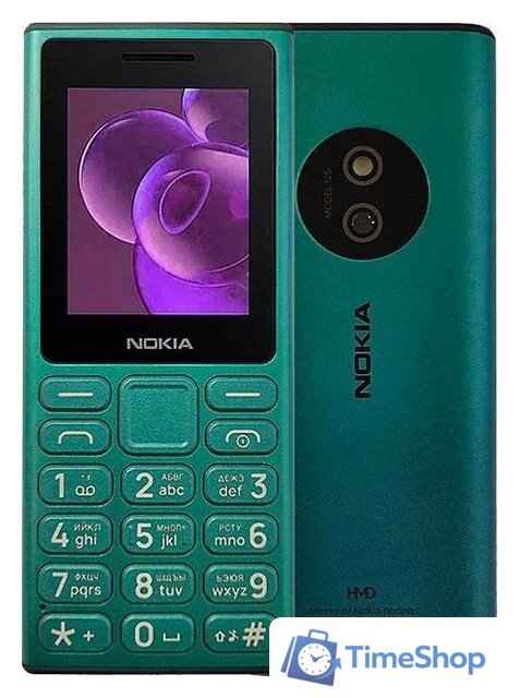 Кнопочный телефон Nokia 125 (2024) Dual SIM TA-1655 (зеленый) - Изображение №1 — Интернет-магазин Time-Shop