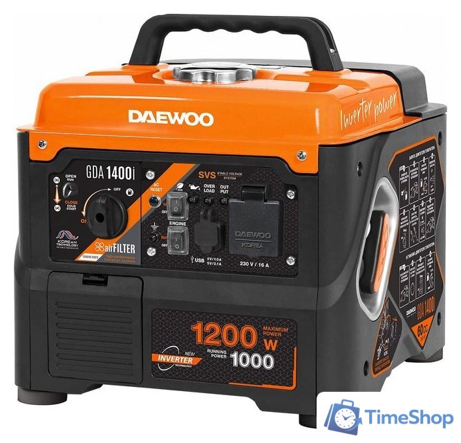 Бензиновый генератор Daewoo Power GDA 1400i - Изображение №1 — Интернет-магазин Time-Shop