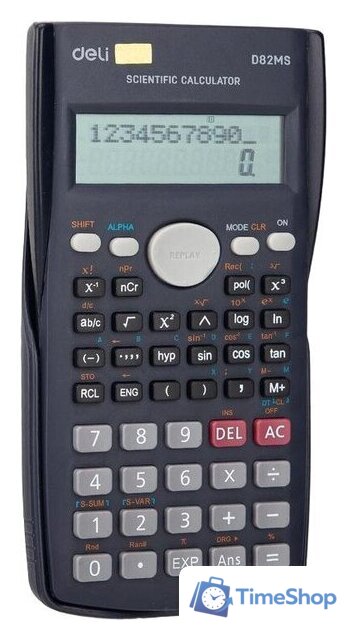 Инженерный калькулятор Deli ED82MS (темно-синий) - Изображение №1 — Интернет-магазин Time-Shop