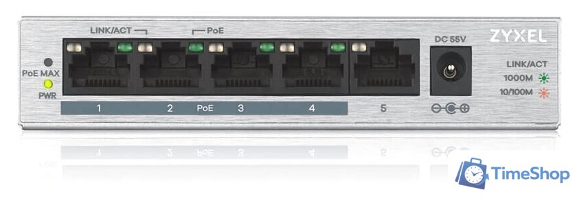 Неуправляемый коммутатор Zyxel GS1005HP - Изображение №2 — Интернет-магазин Time-Shop
