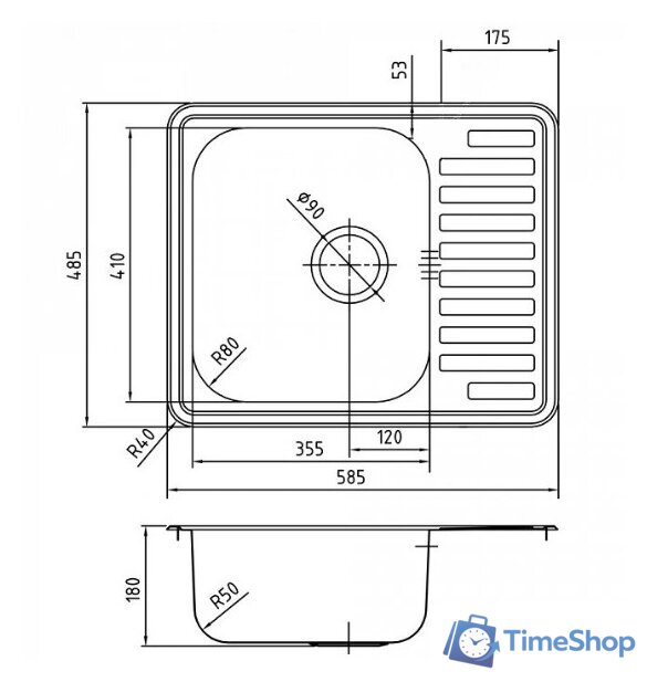 Кухонная мойка IDDIS Strit STR58PDi77 - Изображение №3 — Интернет-магазин Time-Shop