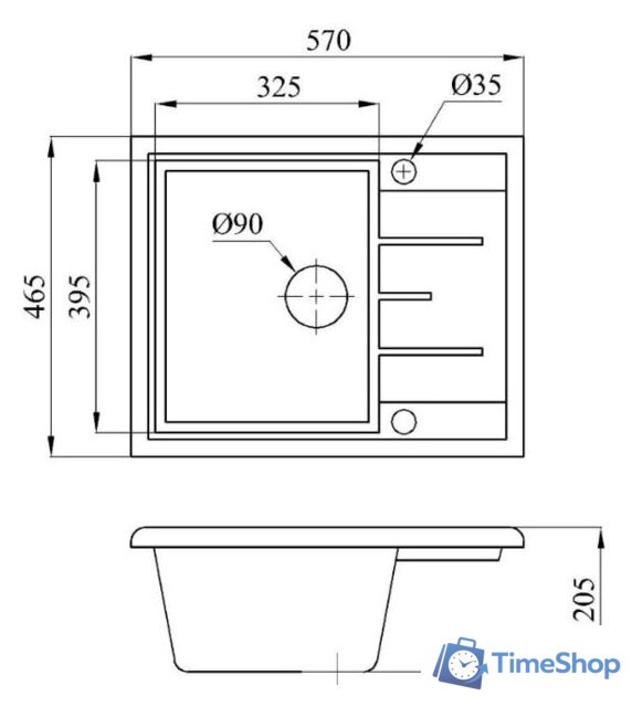 Кухонная мойка БелЭворс Mila (олово) - Изображение №2 — Интернет-магазин Time-Shop