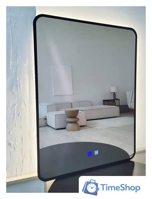 Зеркало с подсветкой  EMZE 60x80 LED.UV.SMART.60.80.CHE.AF.4K (черный с УФ-окантовкой и подсветкой) - Изображение №12 — Интернет-магазин Time-Shop