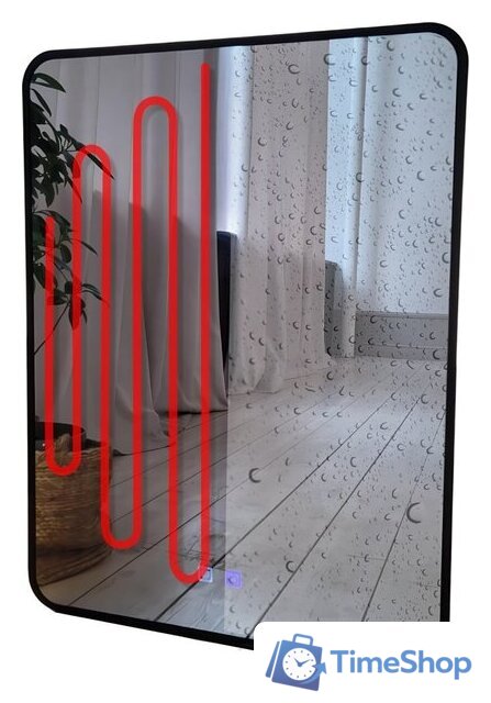 Зеркало с подсветкой  EMZE 60x80 LED.UV.SMART.60.80.CHE.AF.4K (черный с УФ-окантовкой и подсветкой) - Изображение №13 — Интернет-магазин Time-Shop