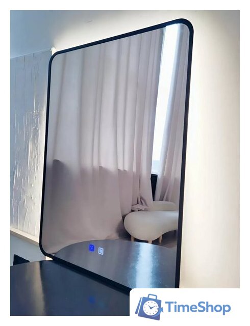 Зеркало с подсветкой  EMZE 60x80 LED.UV.SMART.60.80.CHE.AF.4K (черный с УФ-окантовкой и подсветкой) - Изображение №11 — Интернет-магазин Time-Shop