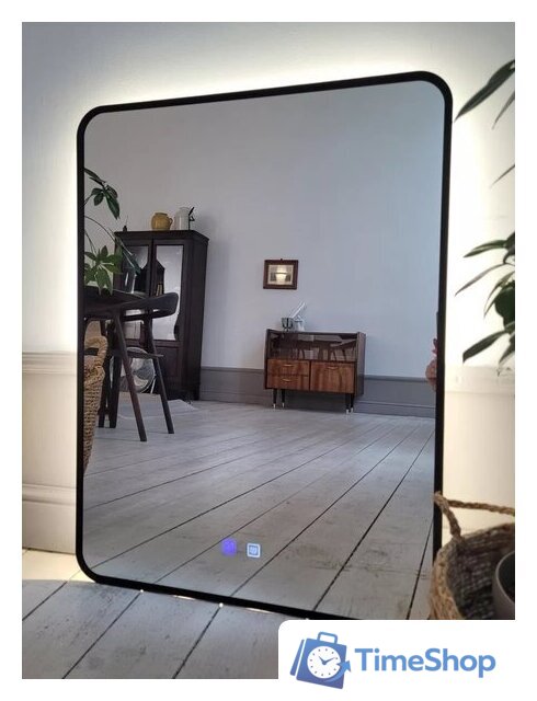 Зеркало с подсветкой  EMZE 60x80 LED.UV.SMART.60.80.CHE.AF.4K (черный с УФ-окантовкой и подсветкой) - Изображение №9 — Интернет-магазин Time-Shop