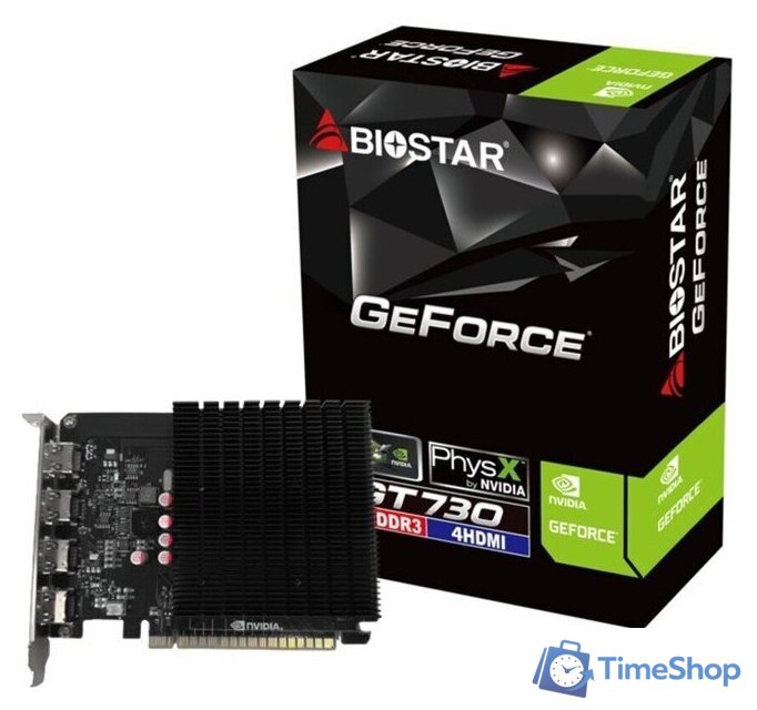 Видеокарта BIOSTAR GeForce GT 730 4GB DDR3 VN7313TG46 - Изображение №2 — Интернет-магазин Time-Shop