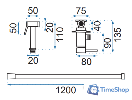 Гигиенический душ Rea Loop REA-B8979 (золотой) - Изображение №7 — Интернет-магазин Time-Shop