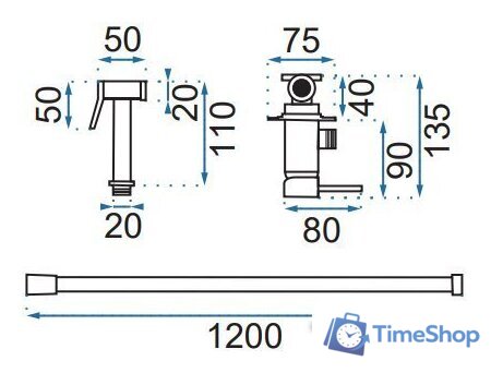 Гигиенический душ Rea Loop REA-B8979 (золотой) - Изображение №7 — Интернет-магазин Time-Shop