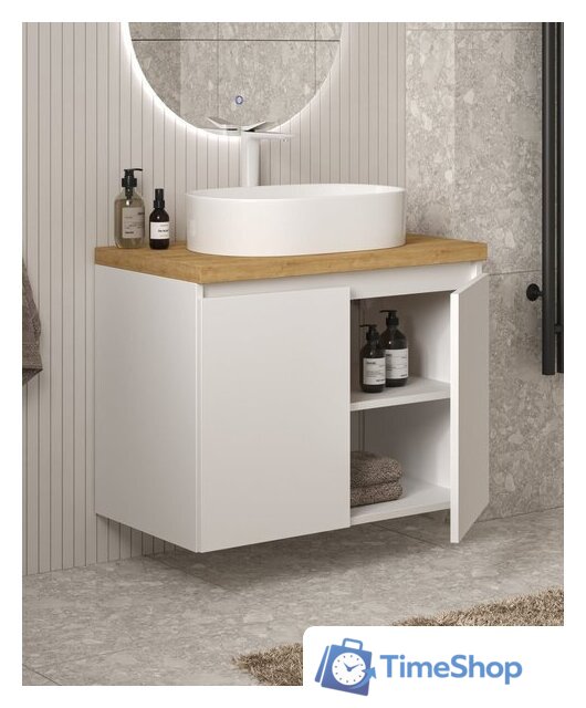  ЗОВ Тумба под умывальник Монови 80 M80LW0LWS (напольная/белый) - Изображение №3 — Интернет-магазин Time-Shop