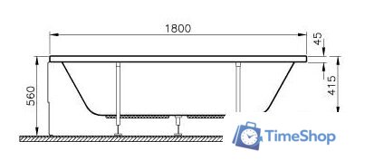 Ванна Vitra Neon 180x80 - Изображение №3 — Интернет-магазин Time-Shop