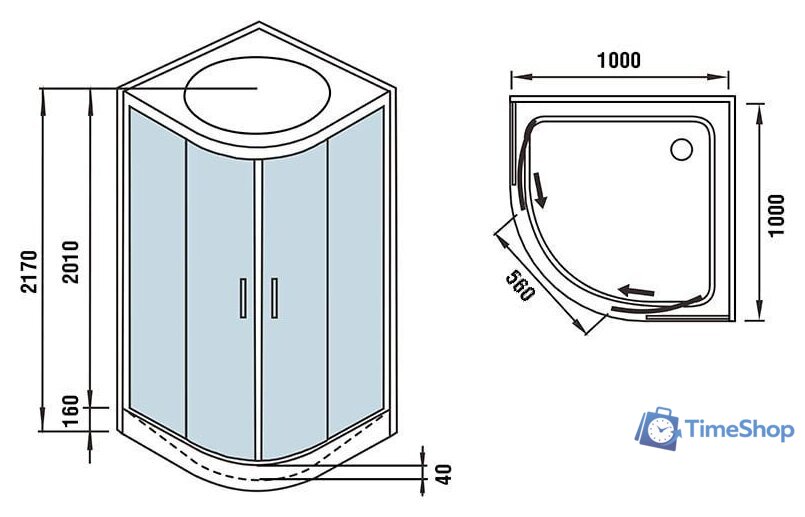 Душевая кабина WeltWasser WW500 Werra 1002 - Изображение №16 — Интернет-магазин Time-Shop