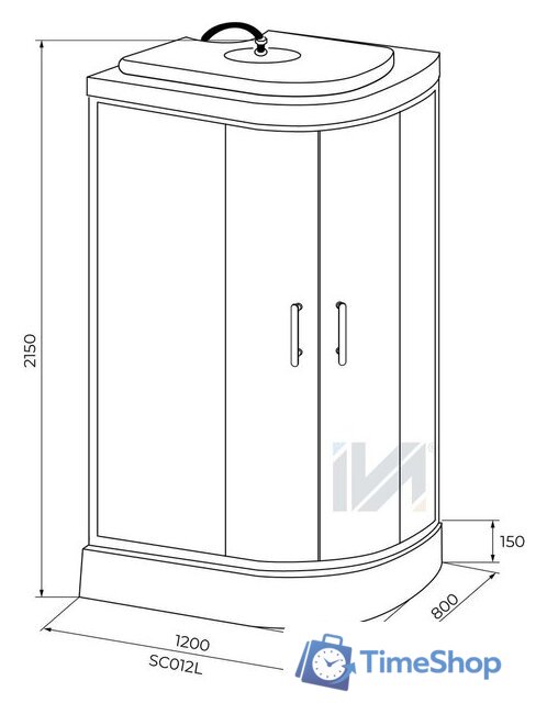 Душевая кабина IVA SC012CML - Изображение №4 — Интернет-магазин Time-Shop