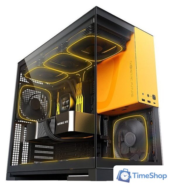 Корпус Geometric Future Model 5 5FAN (черный/желтый) - Изображение №1 — Интернет-магазин Time-Shop