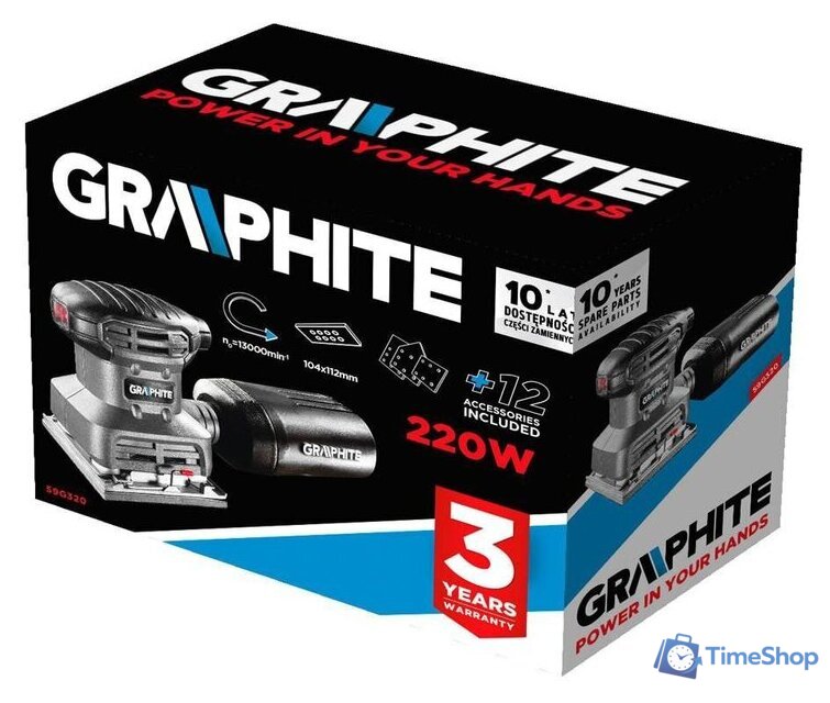 Виброшлифмашина GRAPHITE 59G320 - Изображение №4 — Интернет-магазин Time-Shop