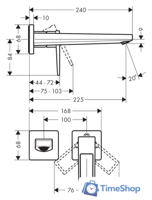 Смеситель Hansgrohe Metropol 74526000 - Изображение №2 — Интернет-магазин Time-Shop