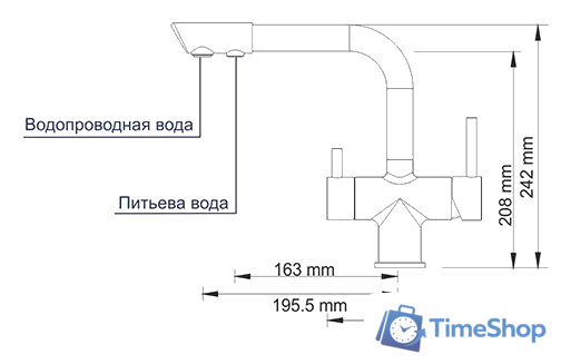 Смеситель Wasserkraft A8017 - Изображение №4 — Интернет-магазин Time-Shop