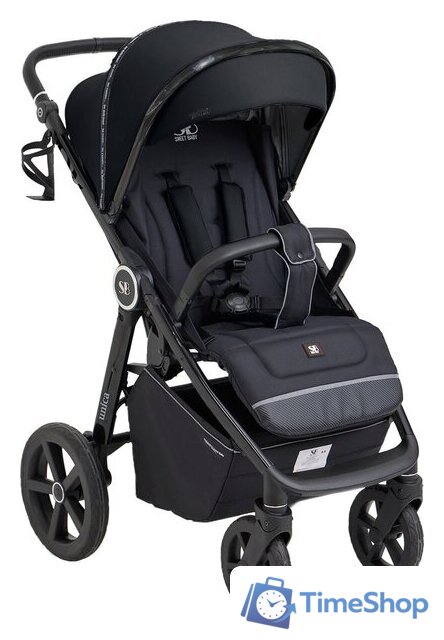 Коляска прогулочная «книга» Sweet Baby Unica (черный) - Изображение №1 — Интернет-магазин Time-Shop