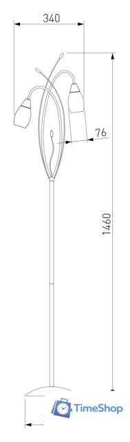 Торшер Евросвет Ginevra 22080/2F (хром) - Изображение №5 — Интернет-магазин Time-Shop
