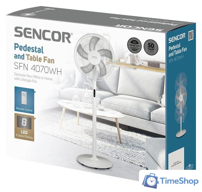 Вентилятор Sencor SFN 4070WH - Изображение №14 — Интернет-магазин Time-Shop