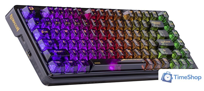 Клавиатура Redragon Elf Pro (прозрачный/черный) - Изображение №3 — Интернет-магазин Time-Shop