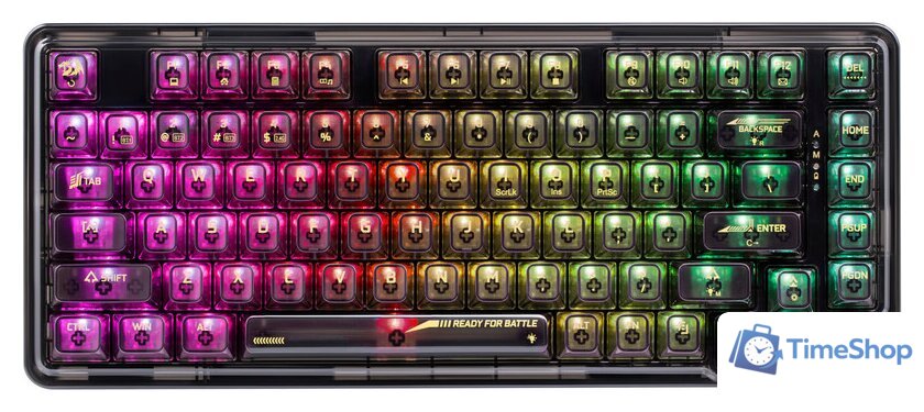 Клавиатура Redragon Elf Pro (прозрачный/черный) - Изображение №1 — Интернет-магазин Time-Shop