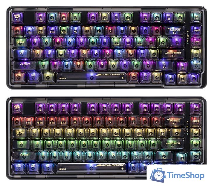 Клавиатура Redragon Elf Pro (прозрачный/черный) - Изображение №2 — Интернет-магазин Time-Shop