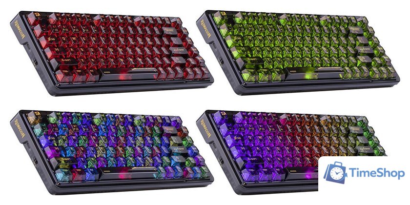 Клавиатура Redragon Elf Pro (прозрачный/черный) - Изображение №4 — Интернет-магазин Time-Shop