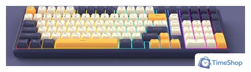 Клавиатура Ritmix RKB-602BL (синий/бежевый) - Изображение №3 — Интернет-магазин Time-Shop