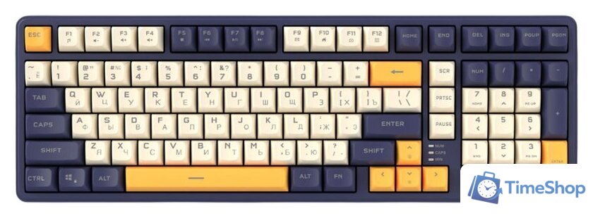 Клавиатура Ritmix RKB-602BL (синий/бежевый) - Изображение №1 — Интернет-магазин Time-Shop