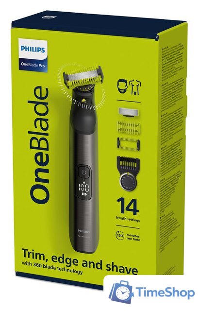 Триммер для бороды и усов Philips OneBlade Pro QP6551/15 - Изображение №2 — Интернет-магазин Time-Shop
