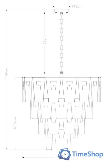 Подвесная люстра Arte Lamp Sophia A4066LM-11PB - Изображение №5 — Интернет-магазин Time-Shop