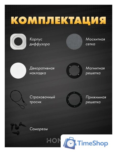 Вентиляционная решетка HOMY AIR Lite круглый AL100W d150 (белая) - Изображение №7 — Интернет-магазин Time-Shop