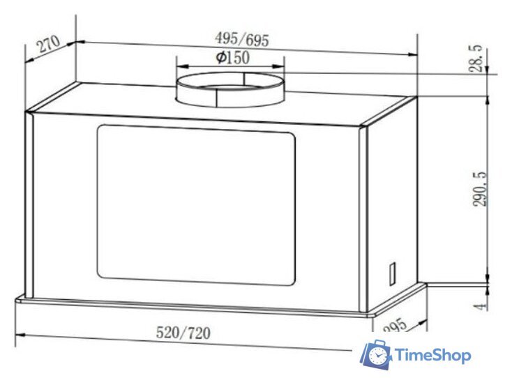 Кухонная вытяжка Faber Aria WH 72 305.0702.960 - Изображение №2 — Интернет-магазин Time-Shop