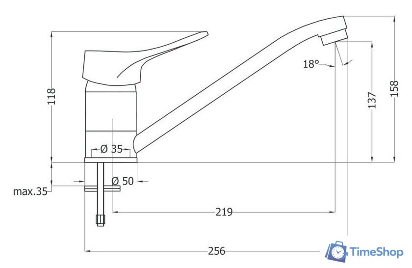 Смеситель Deante Vero BOW 060M - Изображение №2 — Интернет-магазин Time-Shop