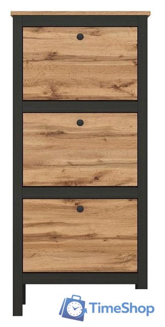 Тумба для обуви Black Red White Loft SFB3B/50 (дуб вотан/черный матовый) - Изображение №1 — Интернет-магазин Time-Shop