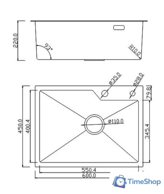 Кухонная мойка Roxen Wellnes 560240-60 - Изображение №14 — Интернет-магазин Time-Shop