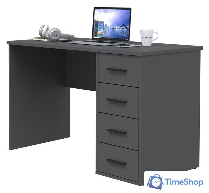 Стол Интерлиния Skill-07 (антрацит/антрацит) - Изображение №2 — Интернет-магазин Time-Shop