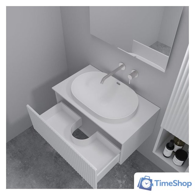  ЗОВ Тумба с умывальником Кито 70 K70LW0MFWPM-LDSPW6002 (флавио белый) - Изображение №7 — Интернет-магазин Time-Shop