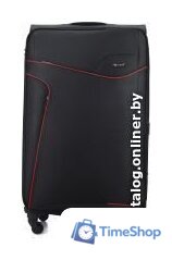 Чемодан-спиннер Solier STL1651 72 см (L, черный/красный) - Изображение №1 — Интернет-магазин Time-Shop