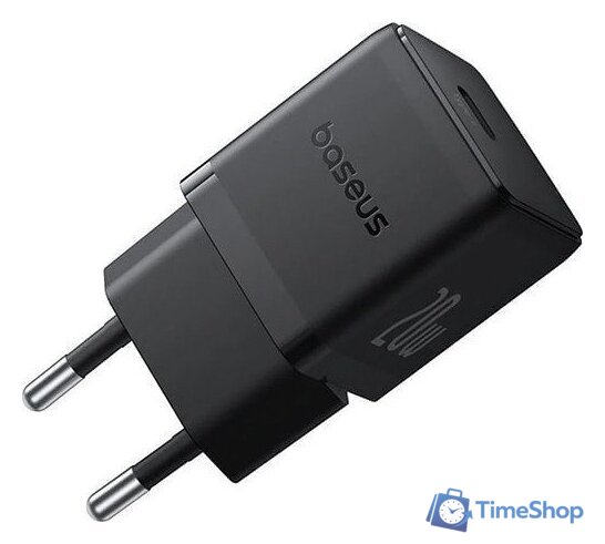 Сетевое зарядное Baseus Palm Fast Charger 1C 20W EU P10111602113-00 (черный) - Изображение №1 — Интернет-магазин Time-Shop
